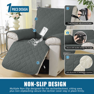 100% Waterproof Recliner Slipcover Four Leaf Clover