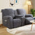 Loveseat Recliner Cover with Center Console Flower