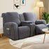 Loveseat Recliner Cover with Center Console Flower