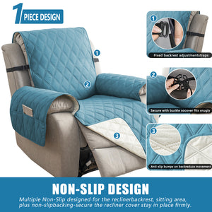 100% Waterproof Recliner Slipcover Double Line Diamond