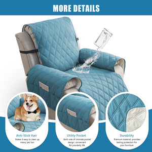 100% Waterproof Recliner Slipcover Double Line Diamond